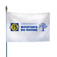 Drapeau du Conseil départemental des Bouches-du-Rhône en polyester