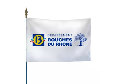 Drapeau du Conseil départemental des Bouches-du-Rhône en polyester