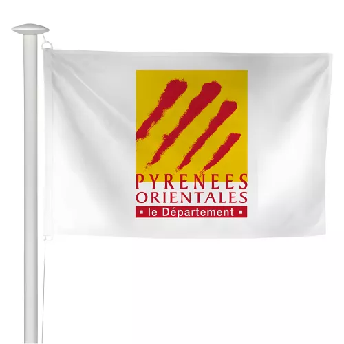 Pavillon du Conseil départemental des Pyrénées-Orientales en maille polyester