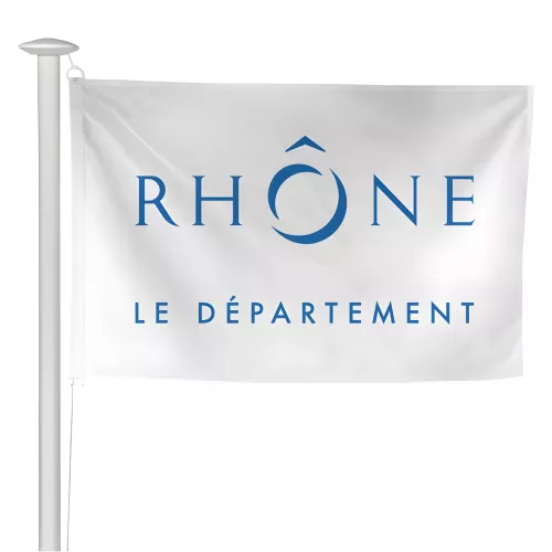 Pavillon du Conseil départemental du Rhône à hisser