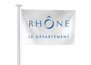 Pavillon du Conseil départemental du Rhône à hisser