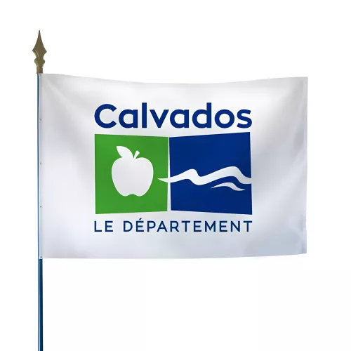 Drapeau du Conseil départemental du Calvados en polyester