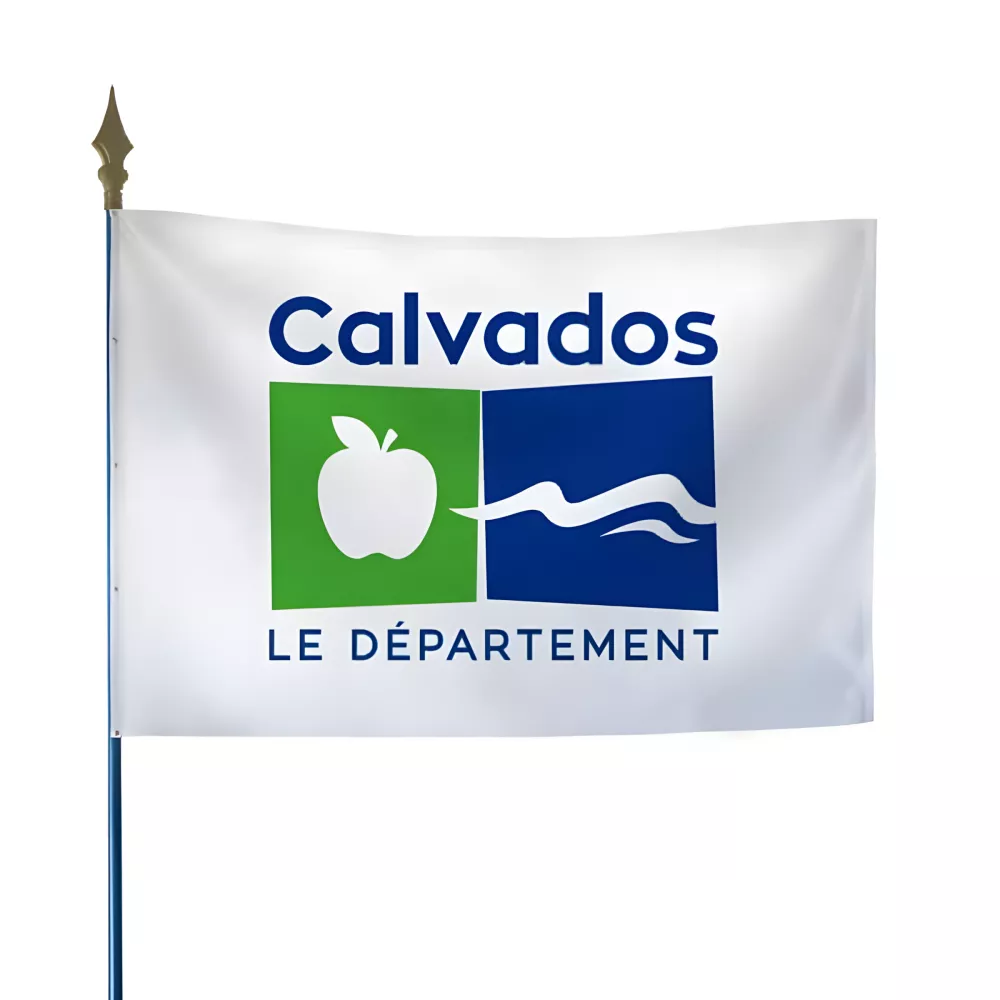 Drapeau du Conseil départemental du Calvados en polyester Drapeau du Conseil départemental du Calvados en polyester