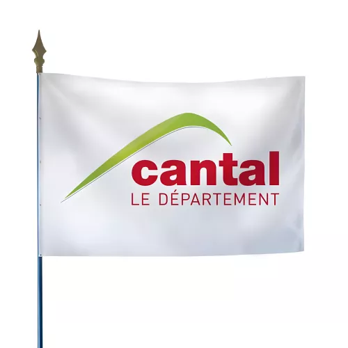 Drapeau du Conseil départemental du Cantal polyester 115 g/m²