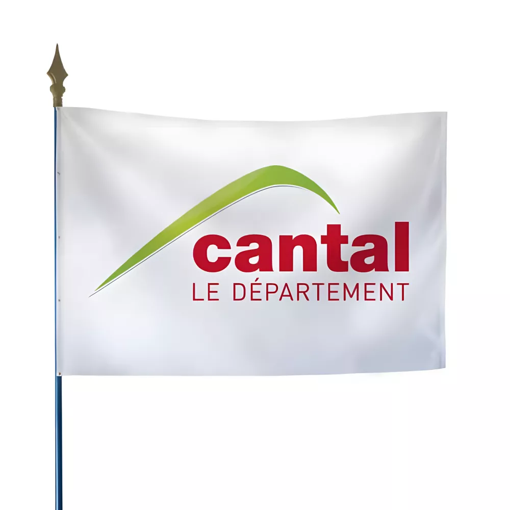 Drapeau du Conseil départemental du Cantal polyester 115 g/m² Drapeau du Conseil départemental du Cantal polyester 115 g/m²