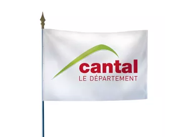 Drapeau du Conseil départemental du Cantal polyester 115 g/m²