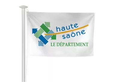 Pavillon du Conseil départemental de la Haute-Saône en maille polyester