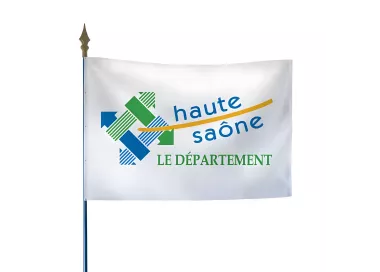 Drapeau du Conseil Départemental de la Haute-Saône en polyester