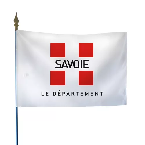 Drapeau du Conseil Départemental de la Savoie en maille polyester