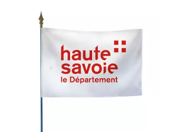 Drapeau du Conseil Départemental de la Haute-Savoie en maille polyester