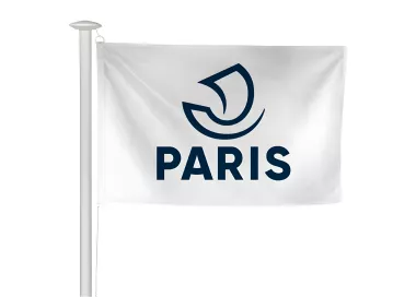 Pavillon du Conseil départemental de Paris en maille polyester