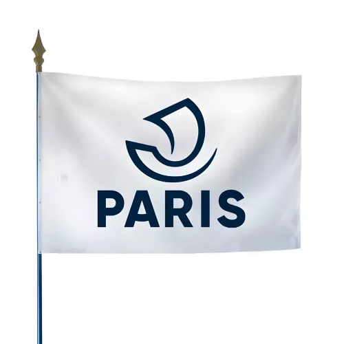Drapeau du Conseil Départemental de Paris en maille polyester