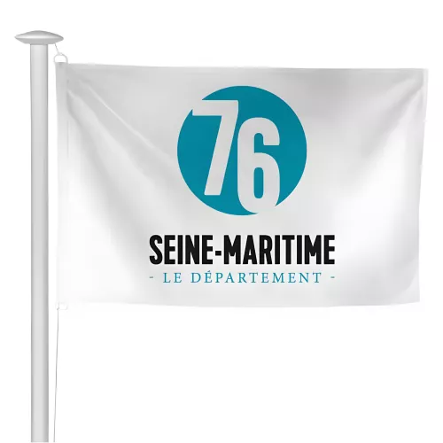 Pavillon du Conseil Départemental de la Seine-Maritime en maille polyester