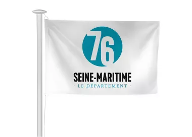 Pavillon du Conseil Départemental de la Seine-Maritime en maille polyester