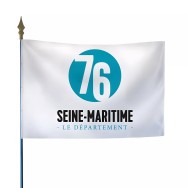 Drapeau du Conseil Départemental de la Seine-Maritime en polyester