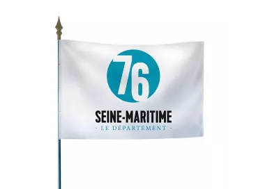 Drapeau du Conseil Départemental de la Seine-Maritime en polyester