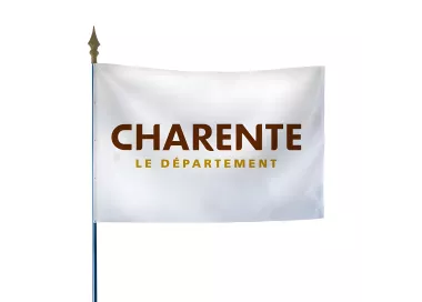 Drapeau du Conseil Départemental de la Charente en polyester
