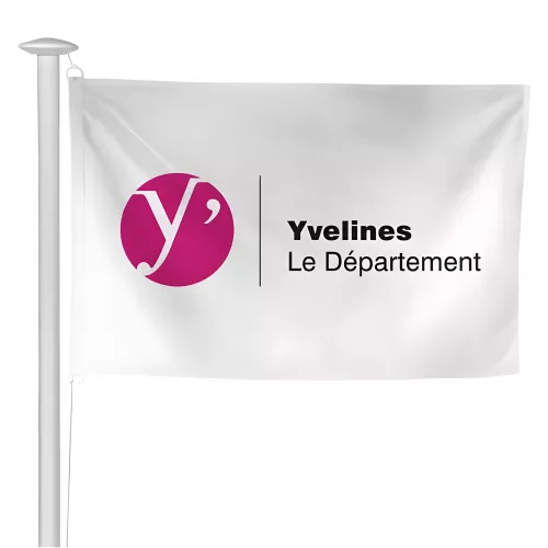 Pavillon du Conseil départemental des Yvelines en maille polyester