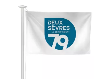 Pavillon du Conseil Départemental des Deux-Sèvres en maille polyester