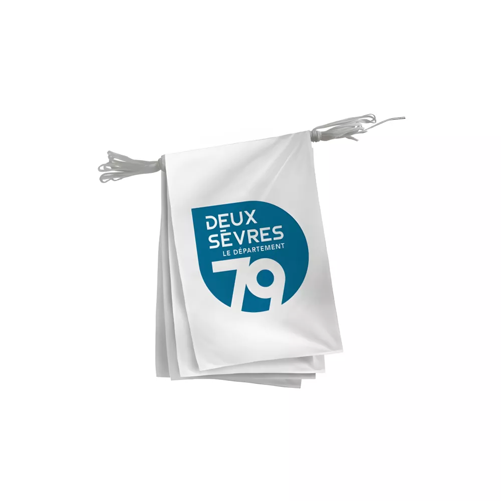 Guirlande pavoisement Conseil Départemental des Deux-Sèvres polyester Guirlande pavoisement Conseil Départemental des Deux-Sèvres polyester