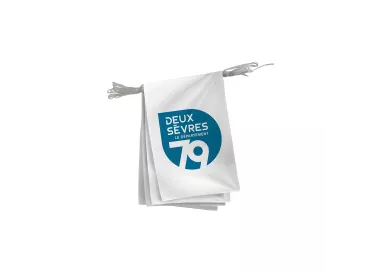 Guirlande pavoisement Conseil Départemental des Deux-Sèvres polyester