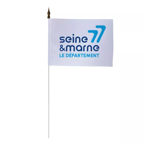 Drapeau de table Conseil Départemental Seine-et-Marne 10 x 15 cm polyester