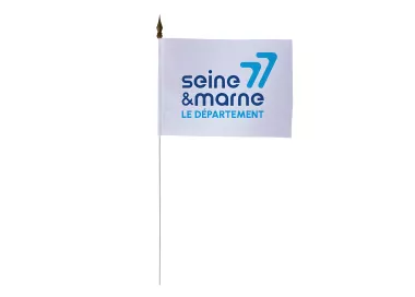 Drapeau de table Conseil Départemental Seine-et-Marne 10 x 15 cm polyester