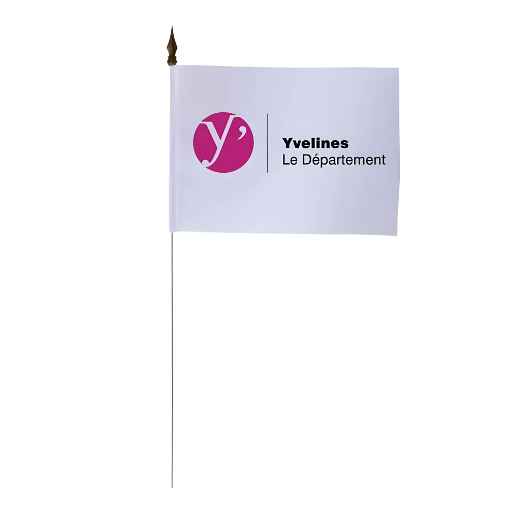 Drapeau de table Conseil Départemental Yvelines 10 x 15 cm polyester Drapeau de table Conseil Départemental Yvelines 10 x 15 cm polyester