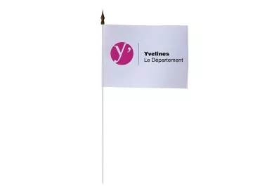 Drapeau de table Conseil Départemental Yvelines 10 x 15 cm polyester