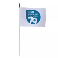Drapeau de table Conseil Départemental Deux-Sèvres 10 x 15 cm polyester