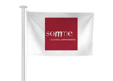 Pavillon du Conseil Départemental de la Somme en maille polyester