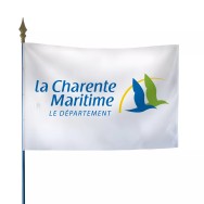 Drapeau du Conseil Départemental de la Charente-Maritime en polyester