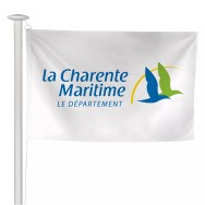 Pavillon du Conseil Départemental de la Charente-Maritime en maille polyester