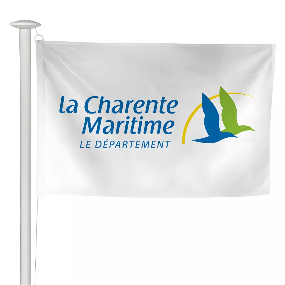 Pavillon du Conseil Départemental de la Charente-Maritime en maille polyester Pavillon du Conseil Départemental de la Charente-Maritime en maille polyester