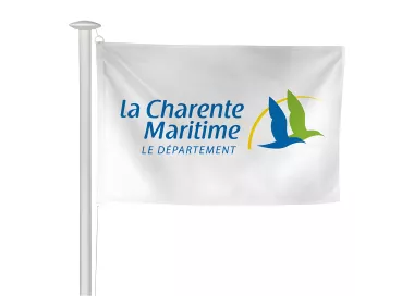 Pavillon du Conseil Départemental de la Charente-Maritime en maille polyester