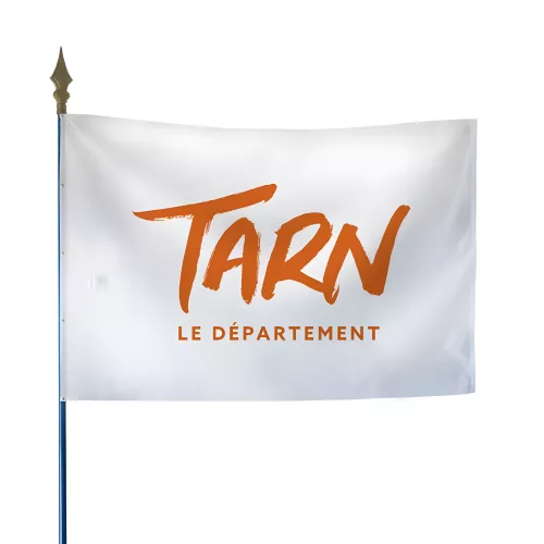 Drapeau du Conseil Départemental du Tarn en maille polyester