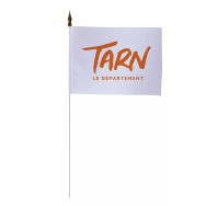 Drapeau de table Conseil Départemental du Tarn 10 x 15 cm polyester