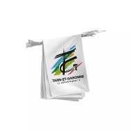Guirlande Tarn-et-Garonne fanions 20 x 30 cm polyester