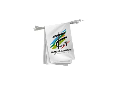 Guirlande Tarn-et-Garonne fanions 20 x 30 cm polyester