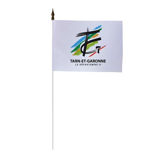 Drapeau de table Conseil Départemental Tarn-et-Garonne 10 x 15 cm polyester