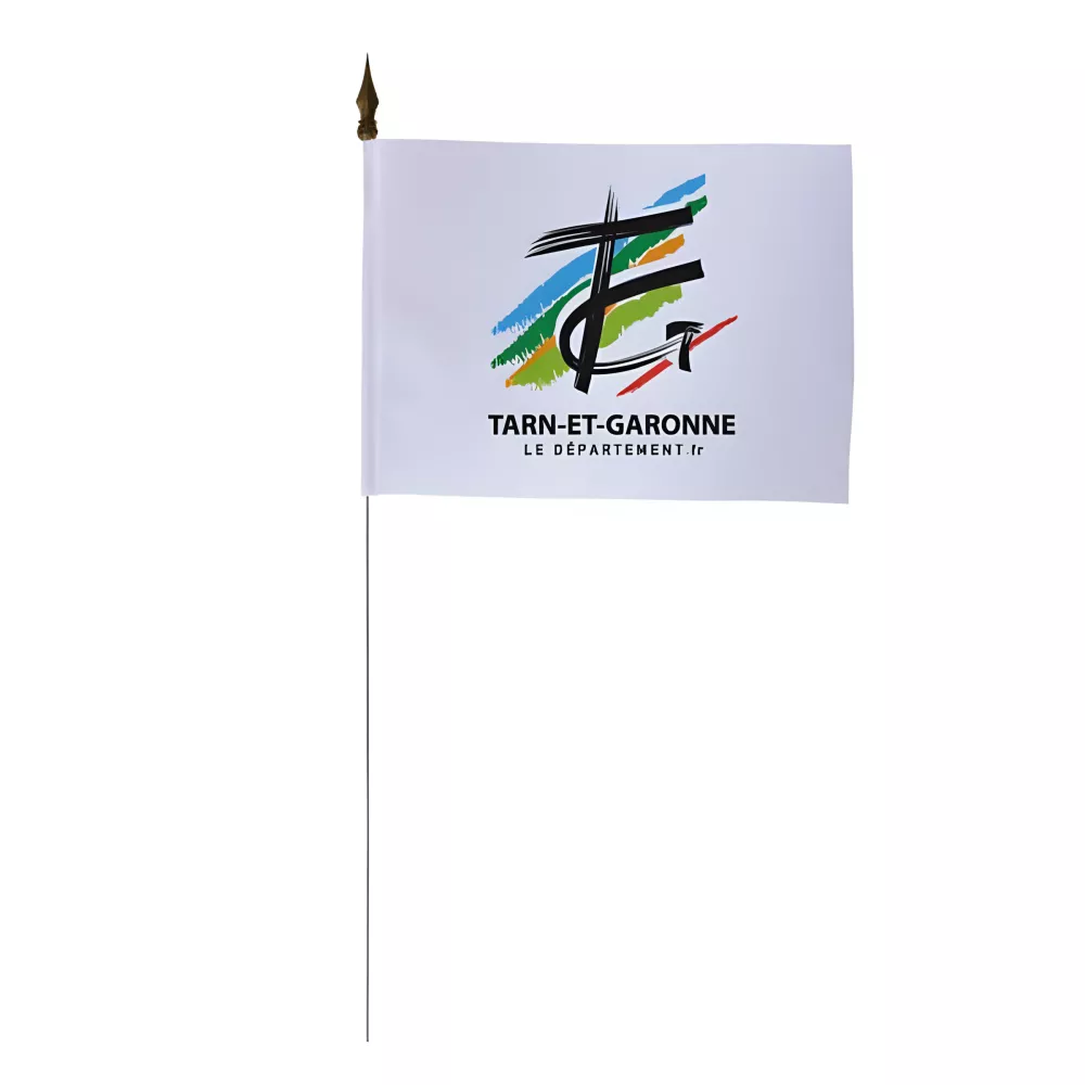 Drapeau de table Conseil Départemental Tarn-et-Garonne 10 x 15 cm polyester Drapeau de table Conseil Départemental Tarn-et-Garonne 10 x 15 cm polyester