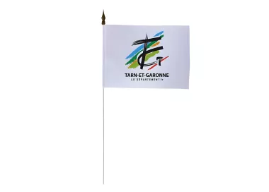 Drapeau de table Conseil Départemental Tarn-et-Garonne 10 x 15 cm polyester