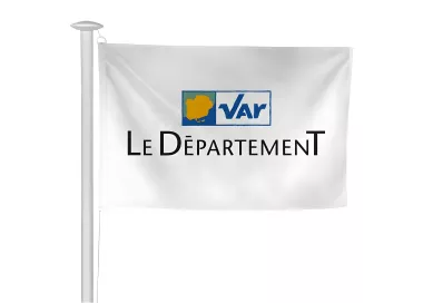 Pavillon du Conseil départemental du Var en maille polyester