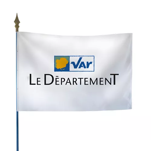 Drapeau du Conseil Départemental du Var en maille polyester