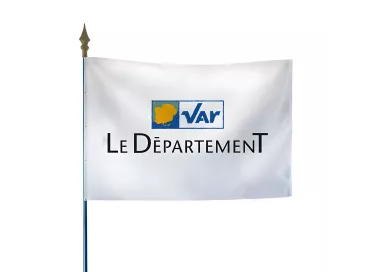 Drapeau du Conseil Départemental du Var en maille polyester