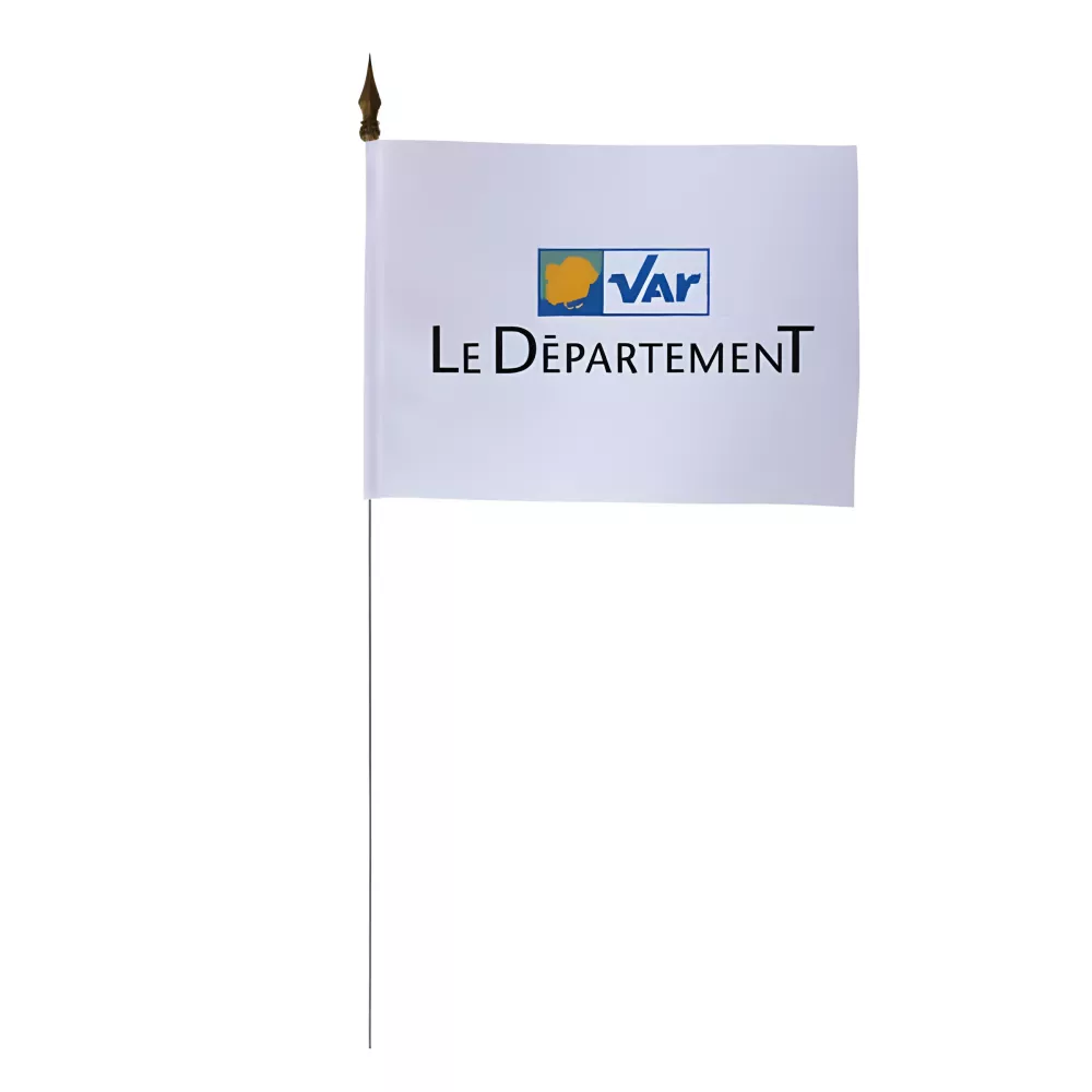 Drapeau de table Conseil Départemental du Var 10 x 15 cm polyester Drapeau de table Conseil Départemental du Var 10 x 15 cm polyester