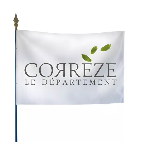 Drapeau du Conseil départemental de la Corrèze polyester