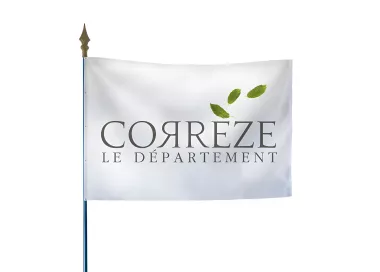 Drapeau du Conseil départemental de la Corrèze polyester