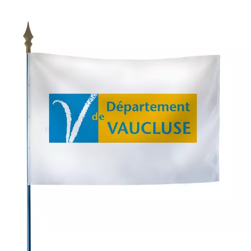 Drapeau du Conseil Départemental du Vaucluse en polyester