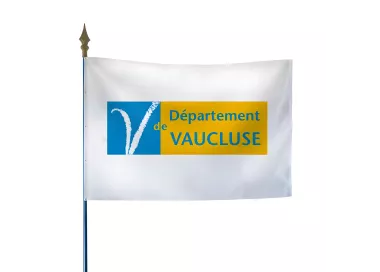 Drapeau du Conseil Départemental du Vaucluse en polyester